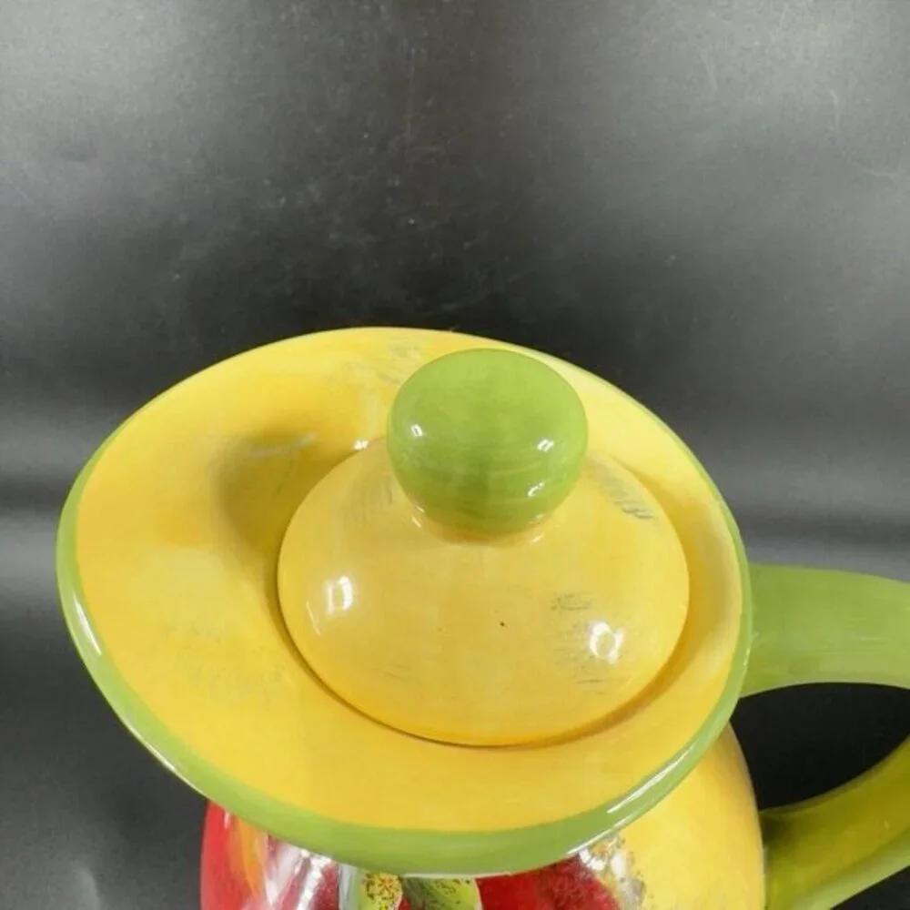 Certified International Stephania Ferri Ceramic Pitcher Jug Carafe With Lid READ